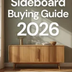 Modern wooden sideboard with sunlight streaming across minimalist room illustrating 2026 buying guide