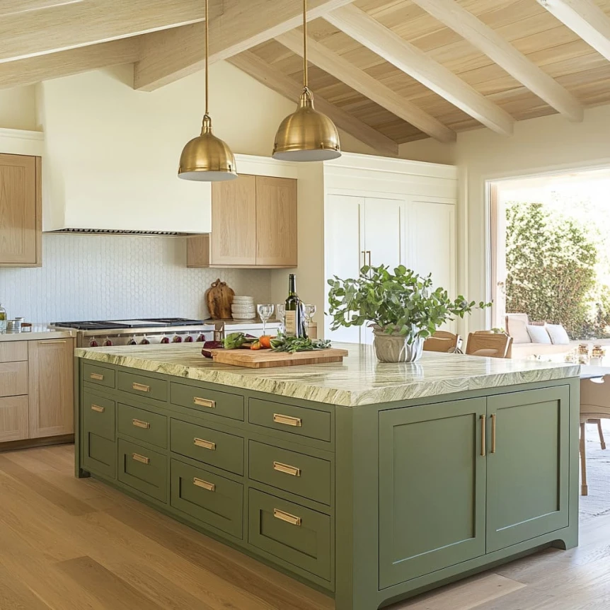 12 equal height drawer fronts form a rhythmic grid on the visible side with no variation in size reinforcing structure and order