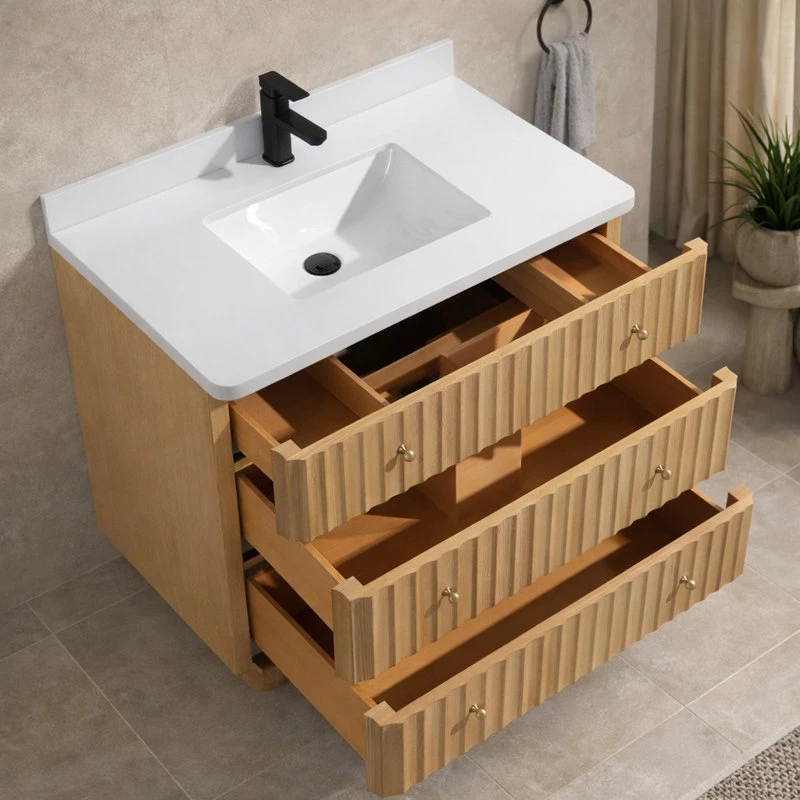 La Jolla 36 Single Bathroom Vanity With Engineered Stone Top
