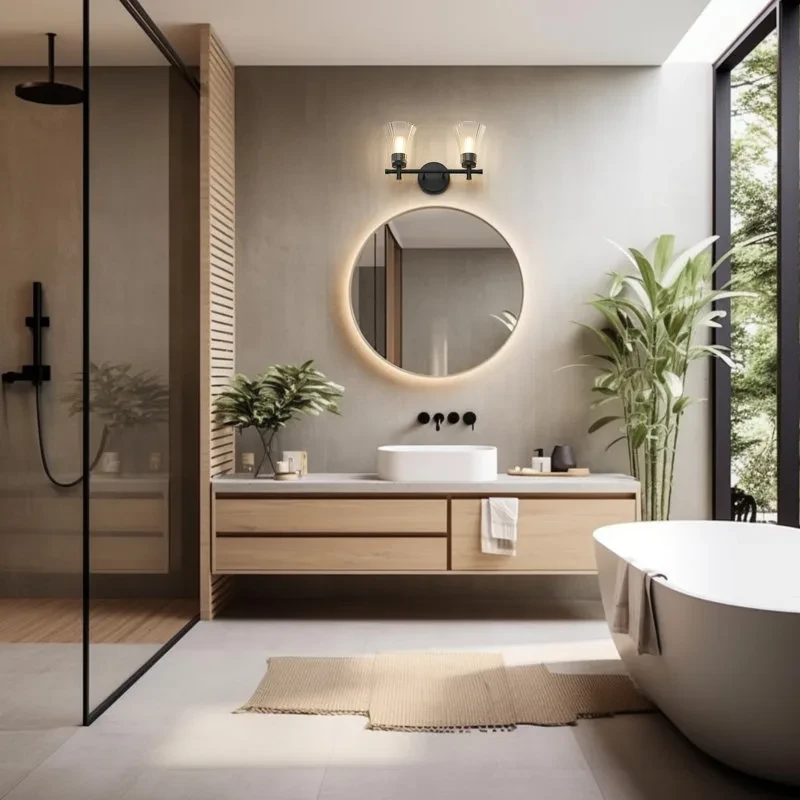 Maston Modern Vanity 1022 H x 1622 W x 6.7522 D Matte Black 2 Lights