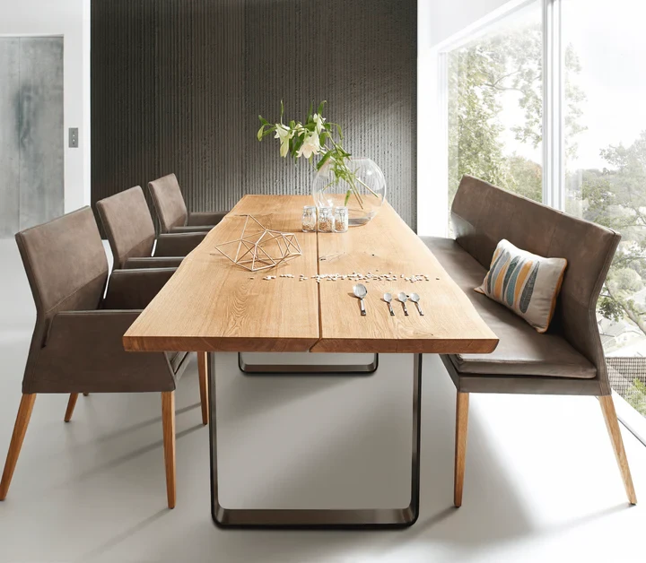 Oaken dining table handcrafted solid oak hardwood 3244751