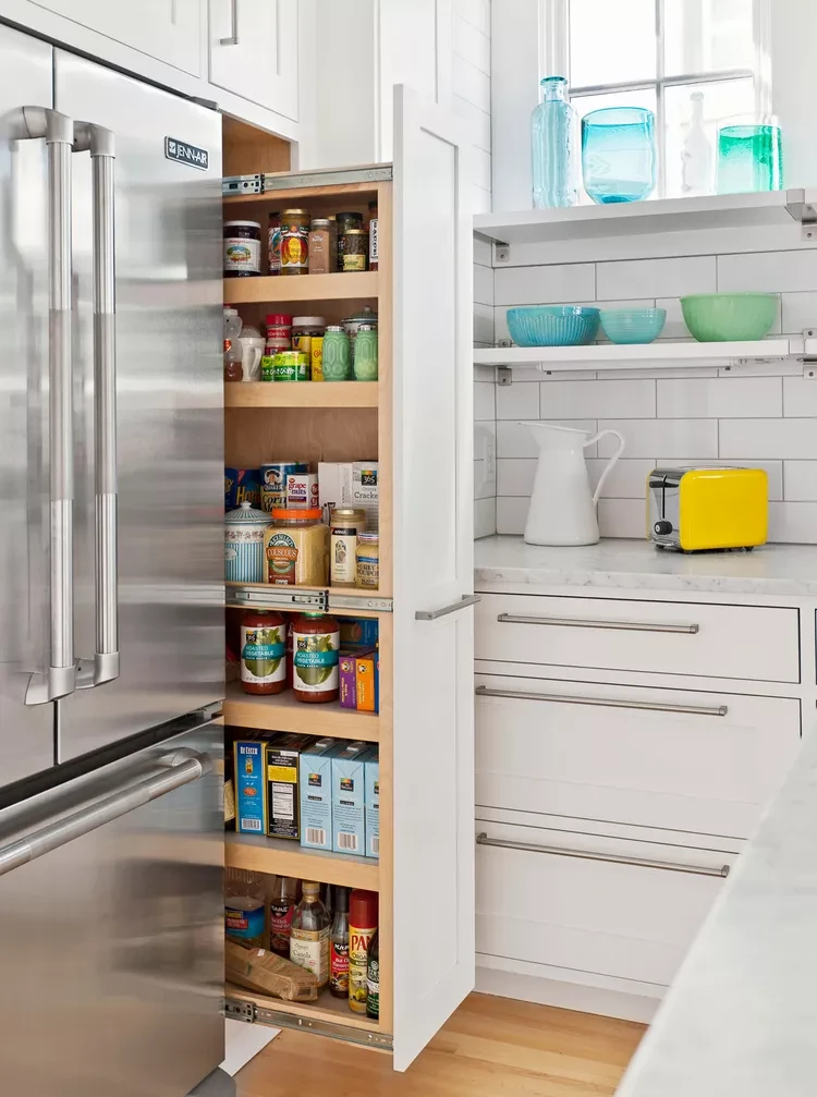 Slide out kitchen pantry