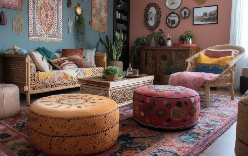 Elegant Eclecticism Boho Coffee Table and Room Accents