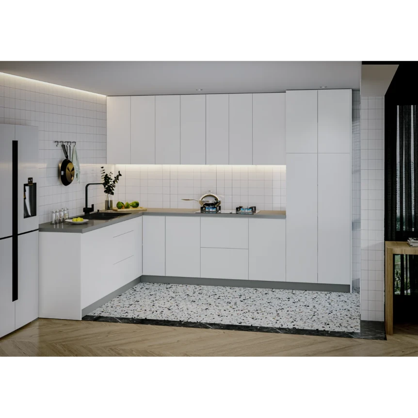 FK HARMONY126Wx96HMediumDensityFiberboardMDFKitchenCabinetSetReady to Assemble 97830636