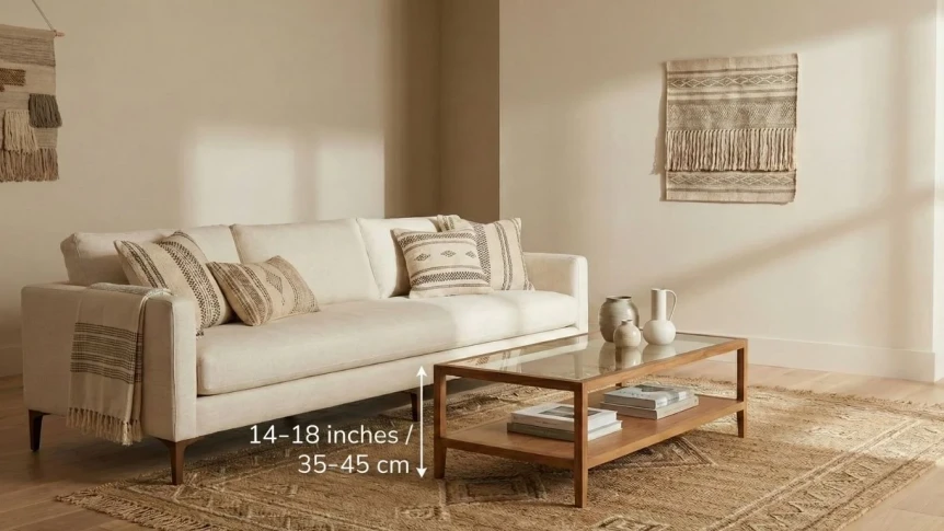 How Far Should a Coffee Table Be From a Couch Distance Layout Guide
