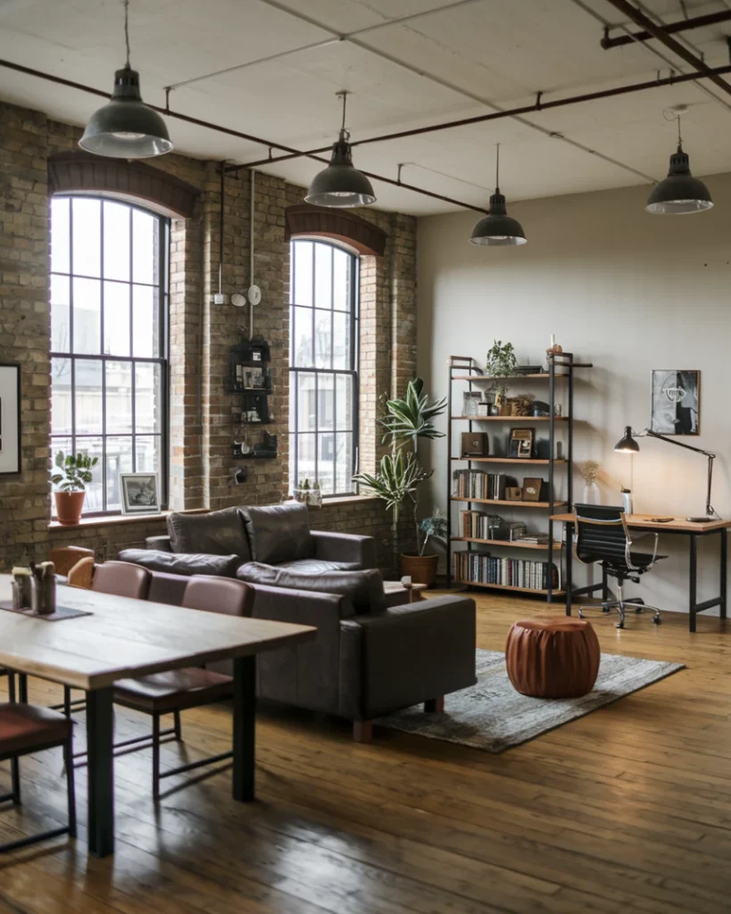 Industrial Chic Living Room for the Creative Man