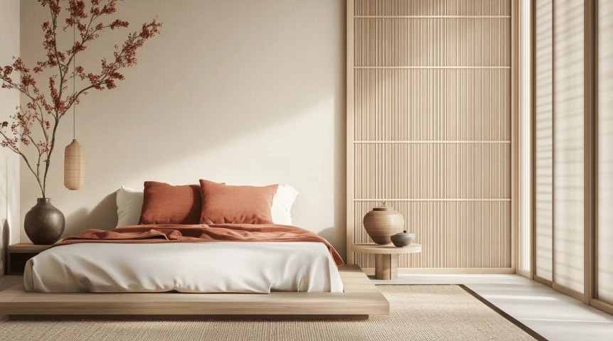 Japandi with a Pop of Color