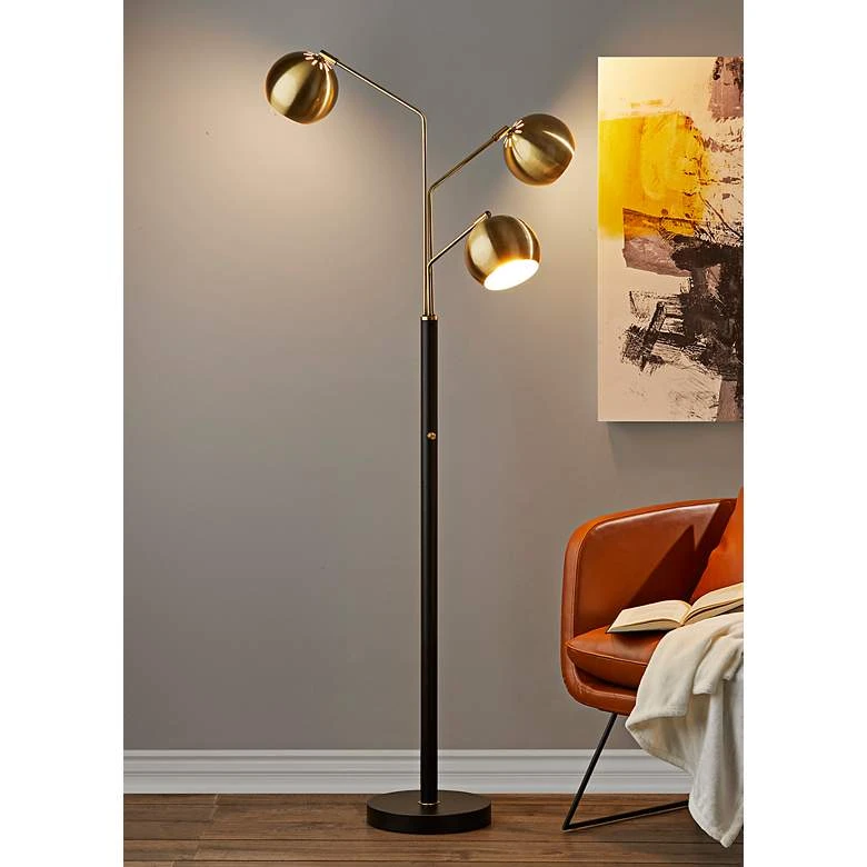 Adesso lighting emerson 68 inch high 3 light tree arm floor lamp  2628fcropped