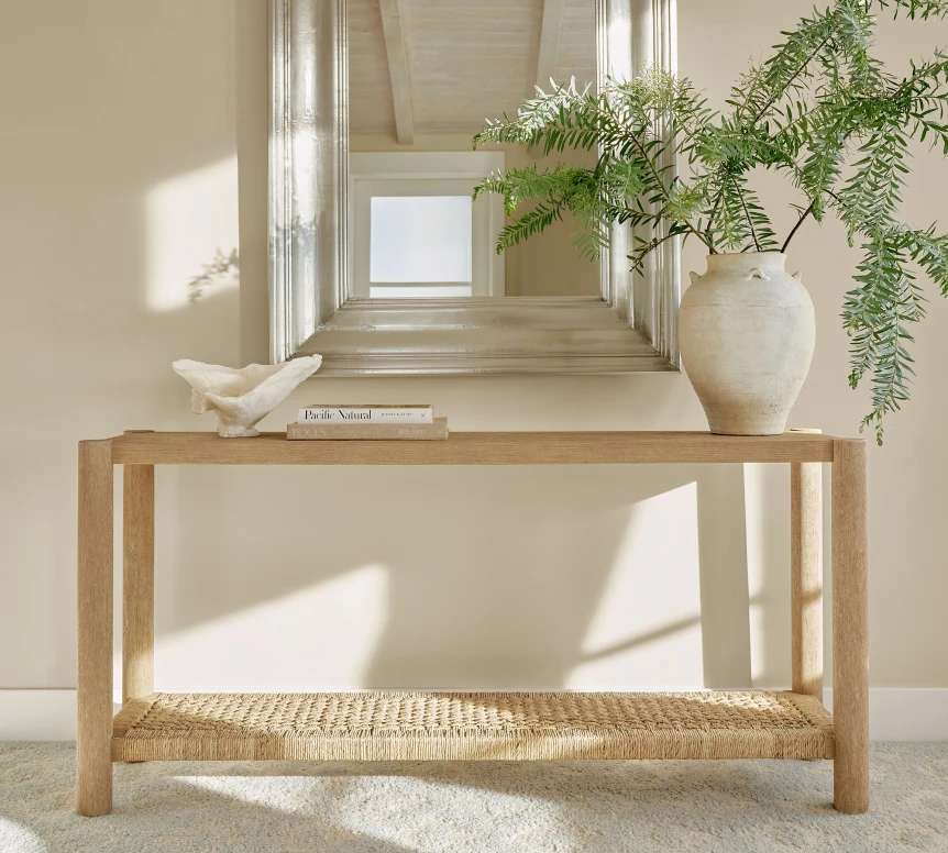 Bolinas woven console table 64 1 xl