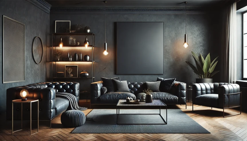 Dark and moody interiors