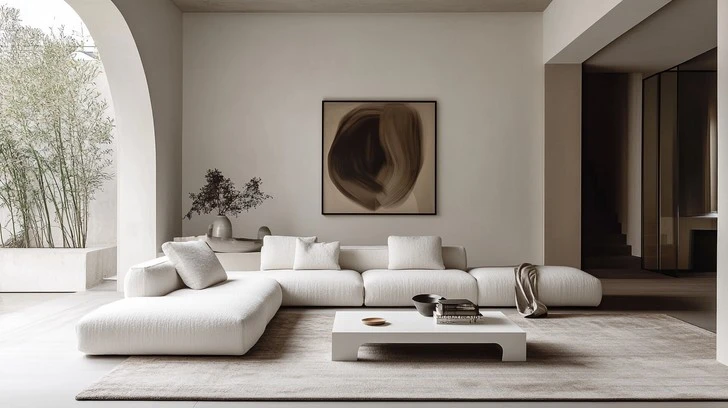 Elegant living space stockcake