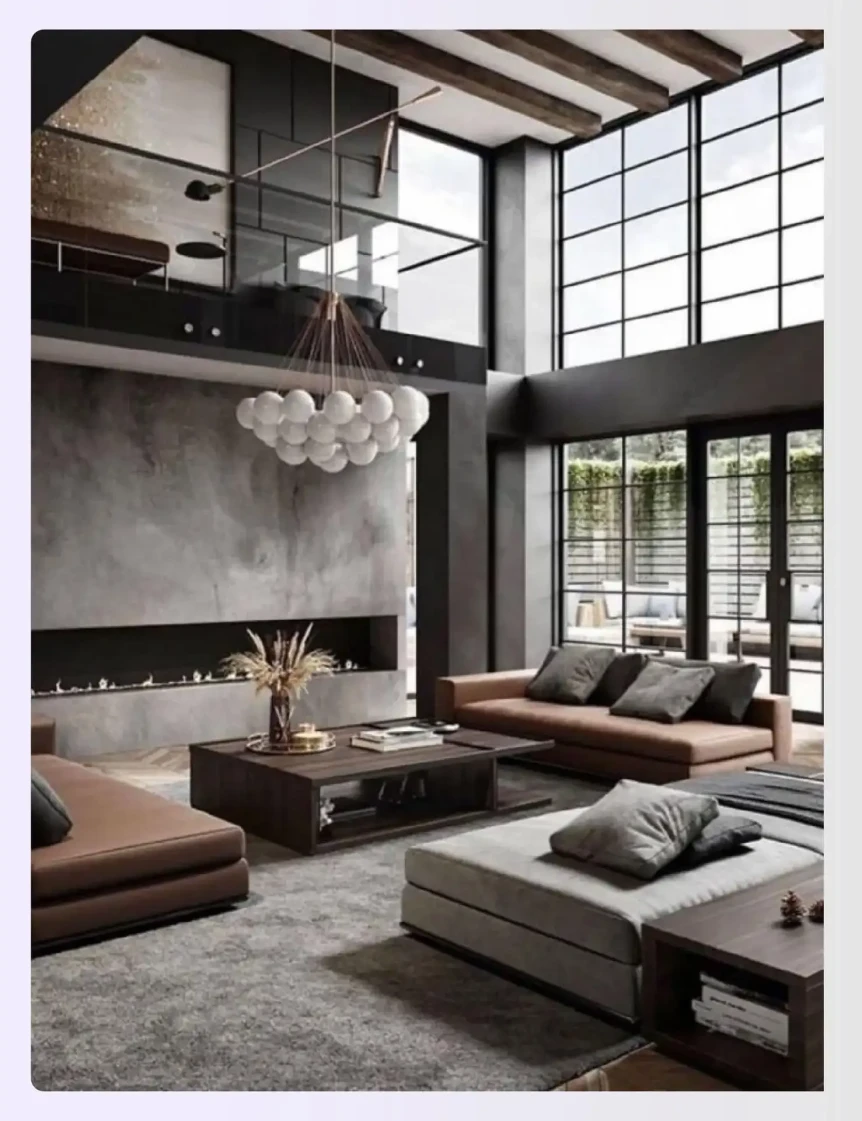 modern industrial living room