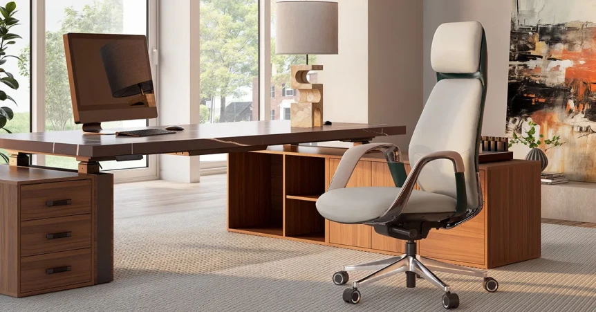 Napa Leather Executive Office Chair 1