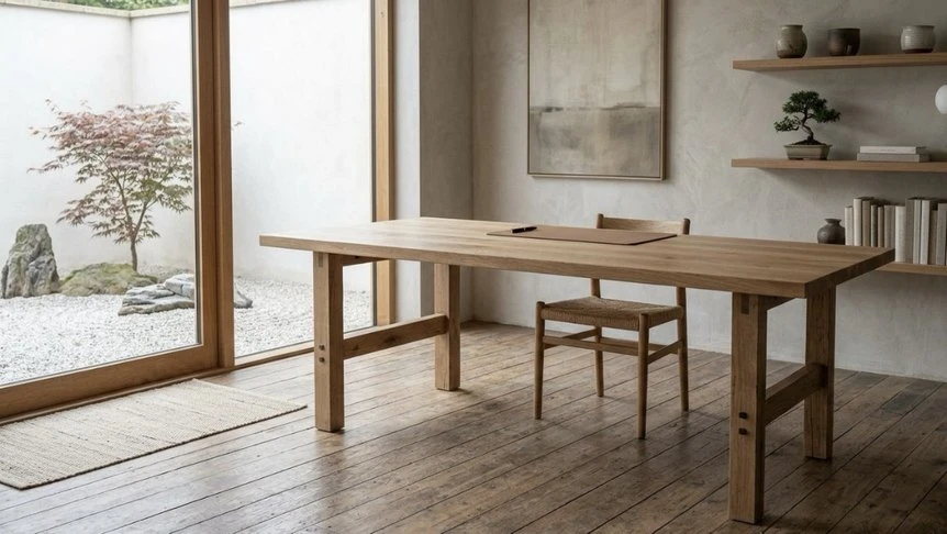 Japandi office desk